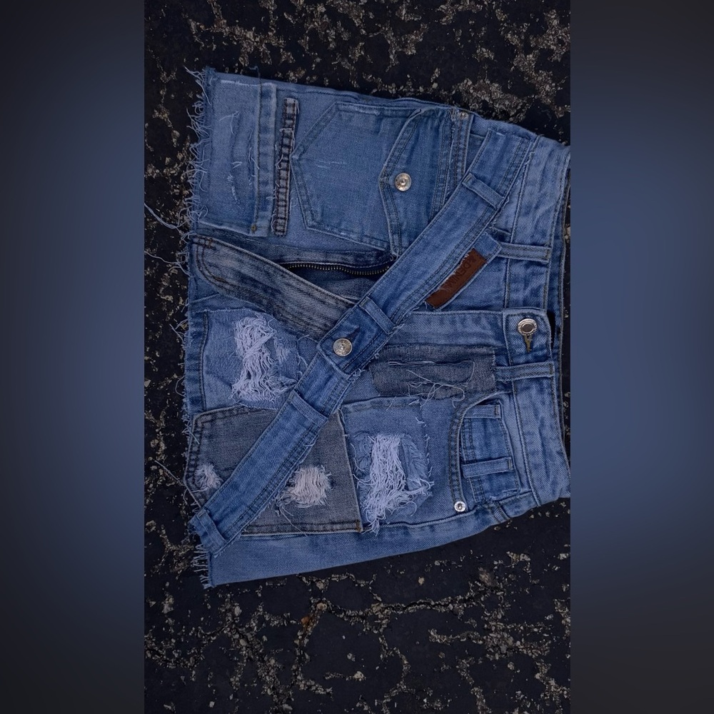 Custom Made Denim Mini skirt